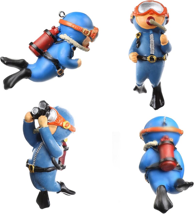 SUPTEC 2-Pack Cute Little Diver Aquarium Decorations - Floating Aquarium Accessories for Fish Tanks - Image 4